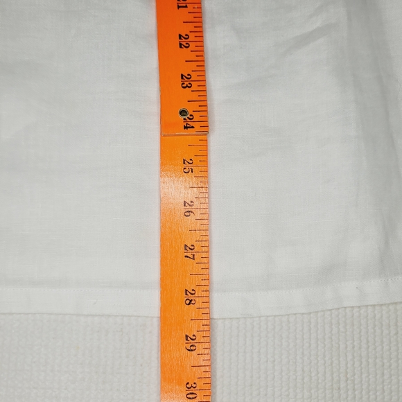 Tommy Bahama Tunic 100% Linen Small White V-Neck Beach Embroidered 3/4 Sleeve - Picture 6 of 7